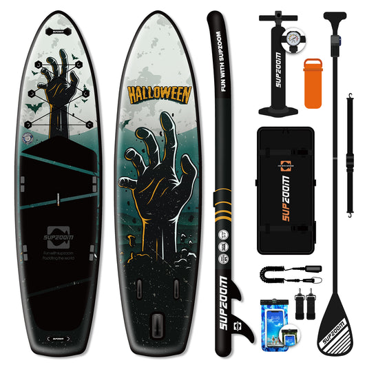 SUPZOOM 10'10" all round double layer Halloween skeleton hands inflatable paddle board