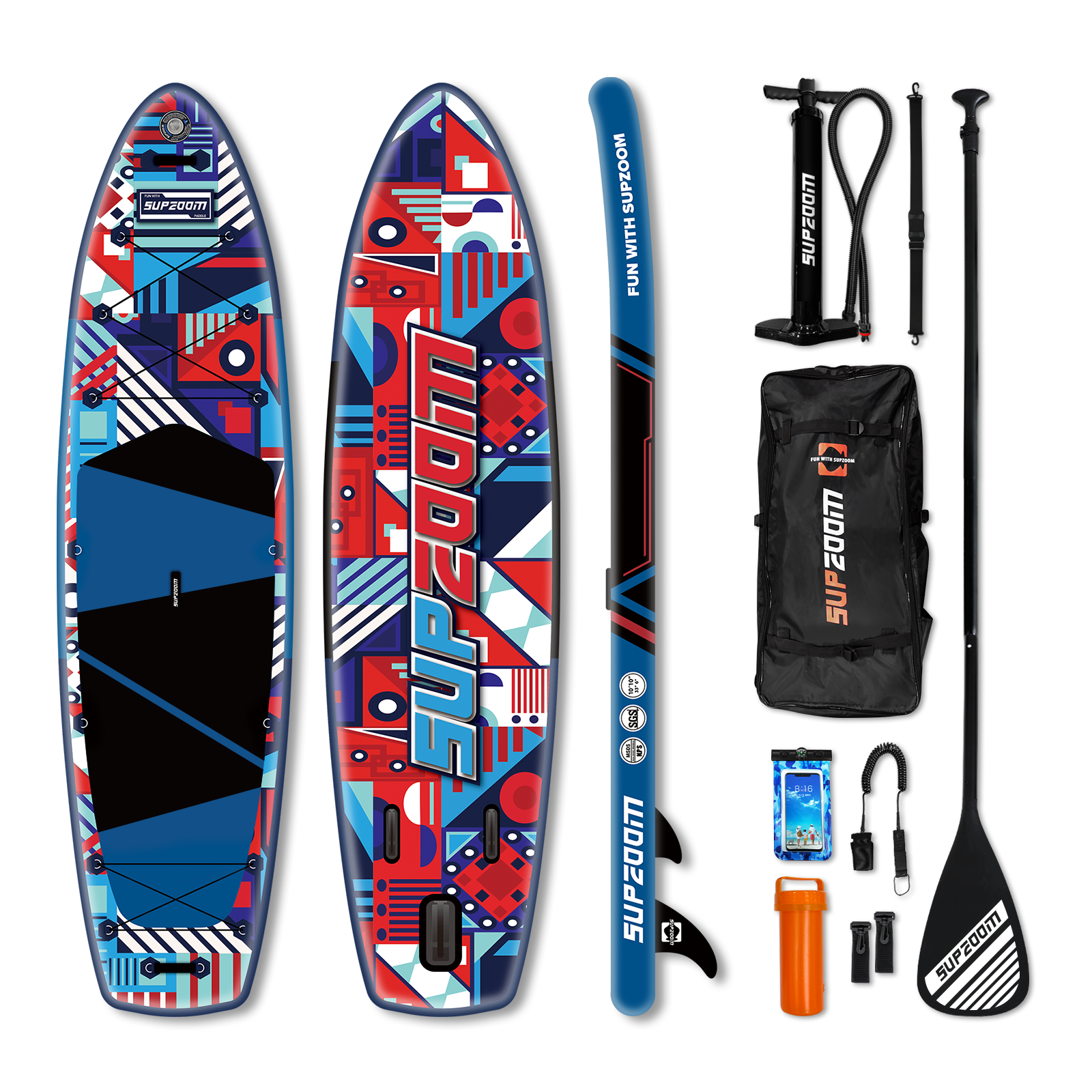 All round 10'10" inflatable stand up paddle board | Supzoom Colorful style