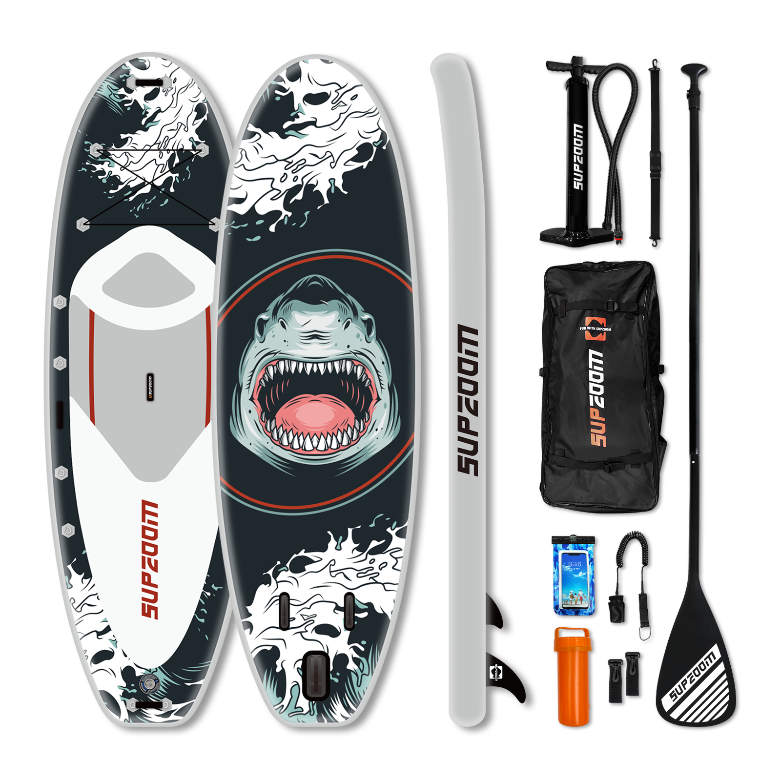 All round 10'6" inflatable stand up paddle board | Supzoom alien style